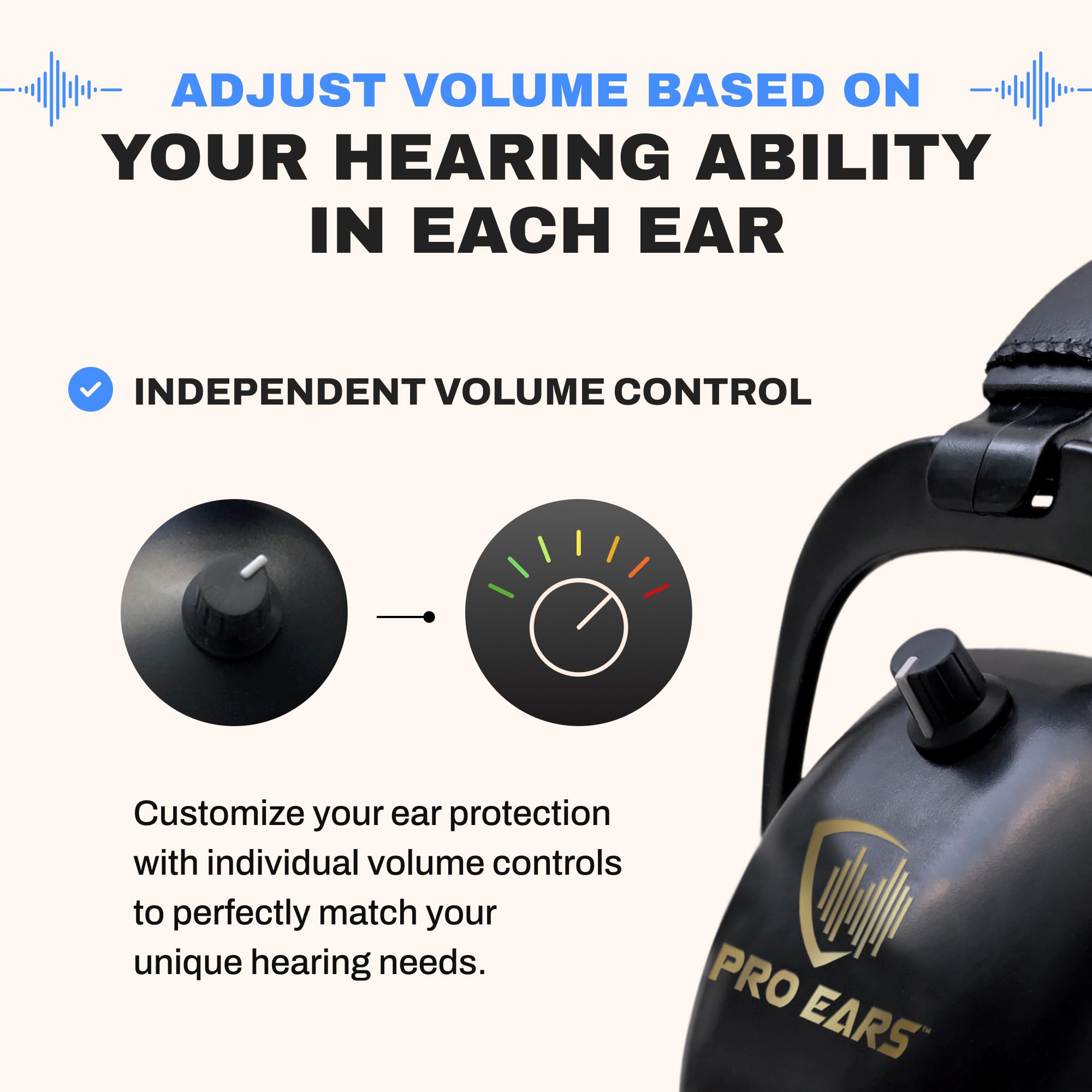 Pro Ears Gold II 30 - PEG2RMB - Elektronischer Gehörschutz & Verstärkung - Reichweite Ohrenschützer - NRR 30 - Gehörschutz Ohrenschützer schwarz