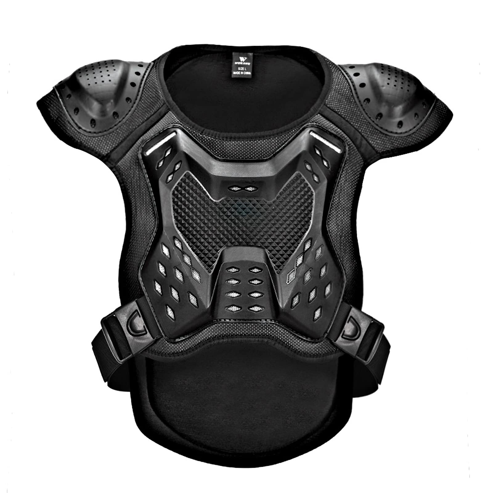 DZQUY Unisex Motorcycle Armor Motocross Armor Gless Gilet da Motocross Assorbente Ammortizzatore Adatto per Motocross Bicycle Skiing Skating e Altri Sport all'aperto,Nero,M