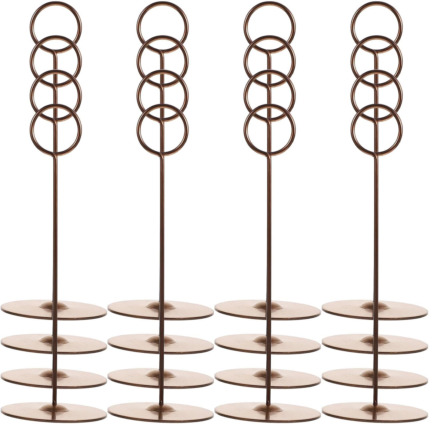 Zerodeko 12pcs Stainless Steel Table Number Holders for Name Clips