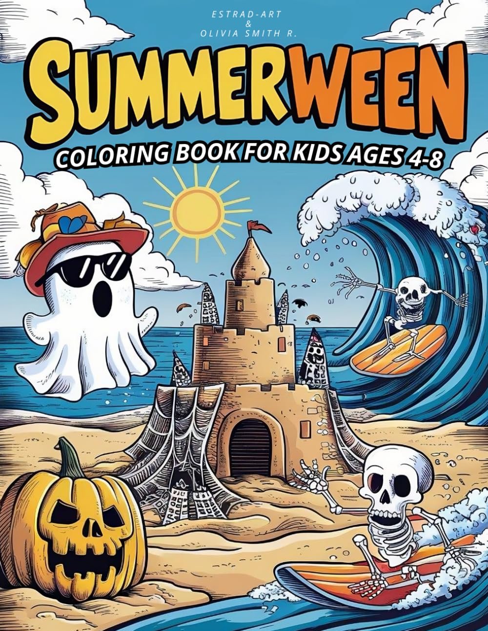 Summerween: Magic and Fun Sunny and Spooky Coloring Book for Kids