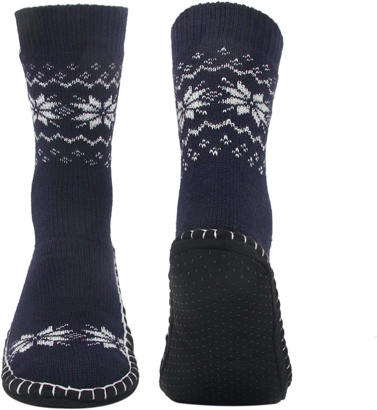 WOTENCE Donne Calze a Pantofola Antiscivolo Calzini Invernali Foderate in Pile da interno Caldo Traspiranti Calzini Casa Calzini per la Casuali(Grigio