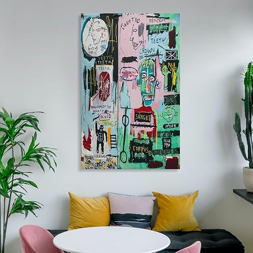 Vista 78 de Lienzo impreso para pared, póster inspirador de dinosaurio, la vida no me asusta, graffiti, pintura en lienzo, impresiones en lienzo