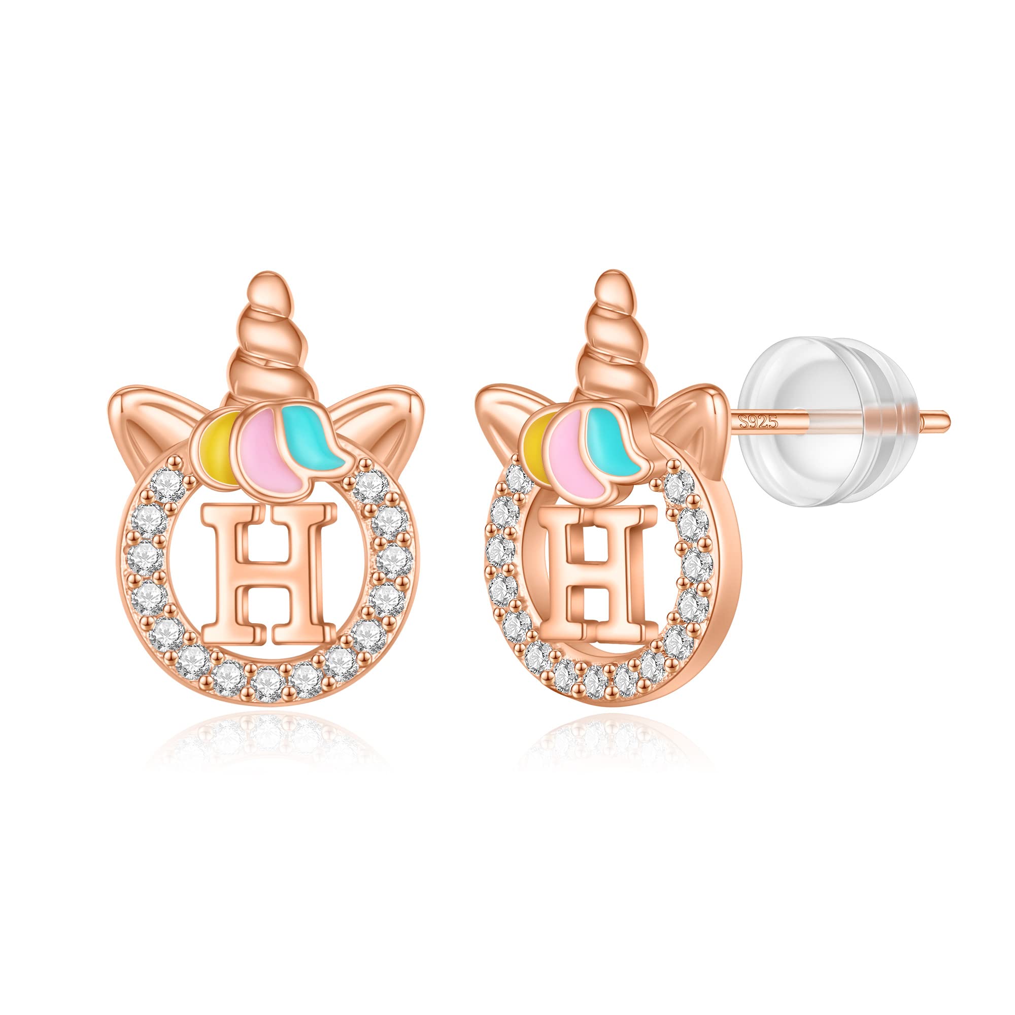 Unicorn Earrings Gifts for Girls - 925 Sterling Silver Stud Earrings
