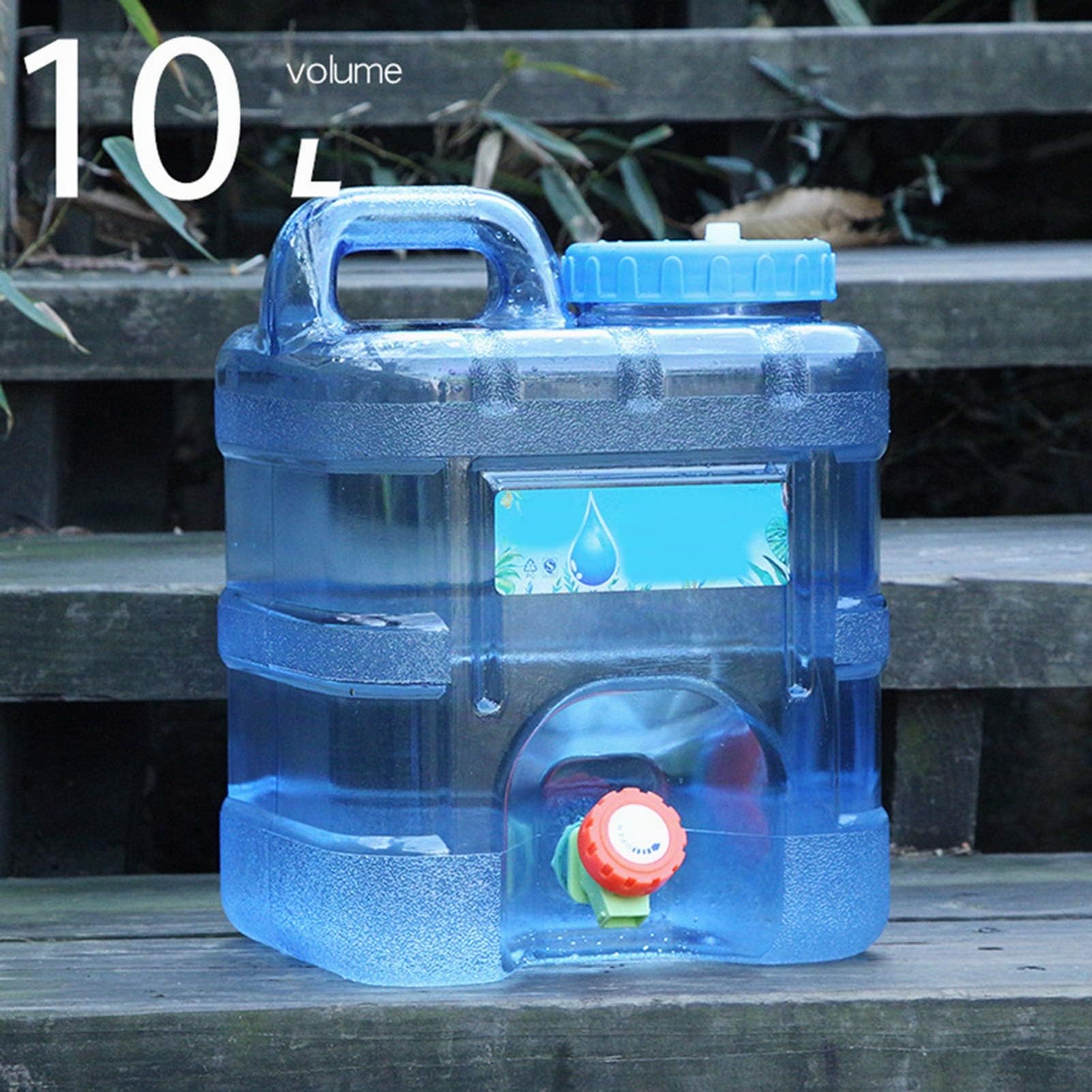 tanica per acqua da 5/8/12/15/25 litri, con rubinetto, per campeggio, alimentare, collo largo, senza BPA, blu, portatile, adatta per campeggio e guida