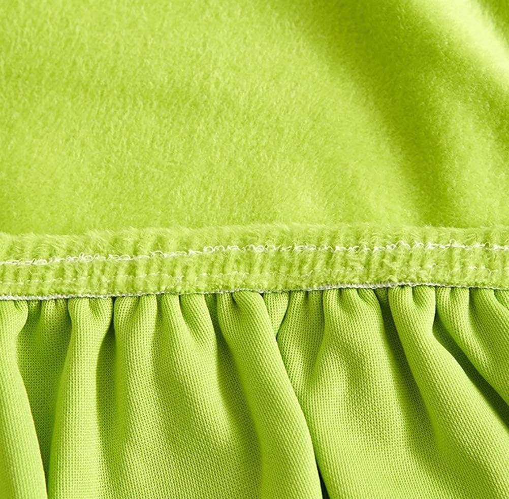 Ultra Soft Velvet Solid Colors Armchair Sofa Slipcover, Spandex Elastic Loveseat Furniture Protection Couch Wrap, Non Slip Dustproof Covers for Living Room Fluorescence Green 57"-72"