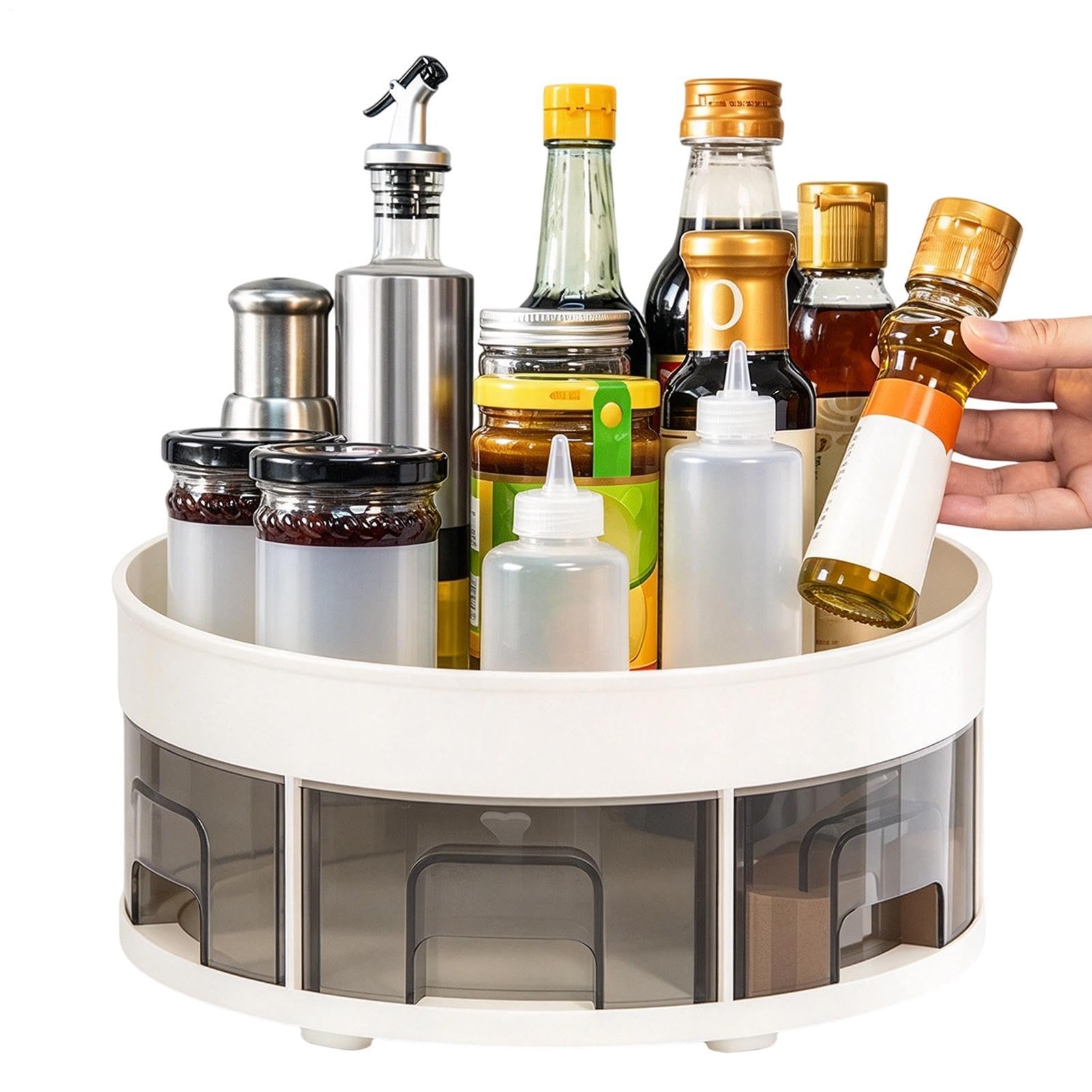 Organisateur pour épices Organisateur Tournant À Condiments 30 cm Avec 6