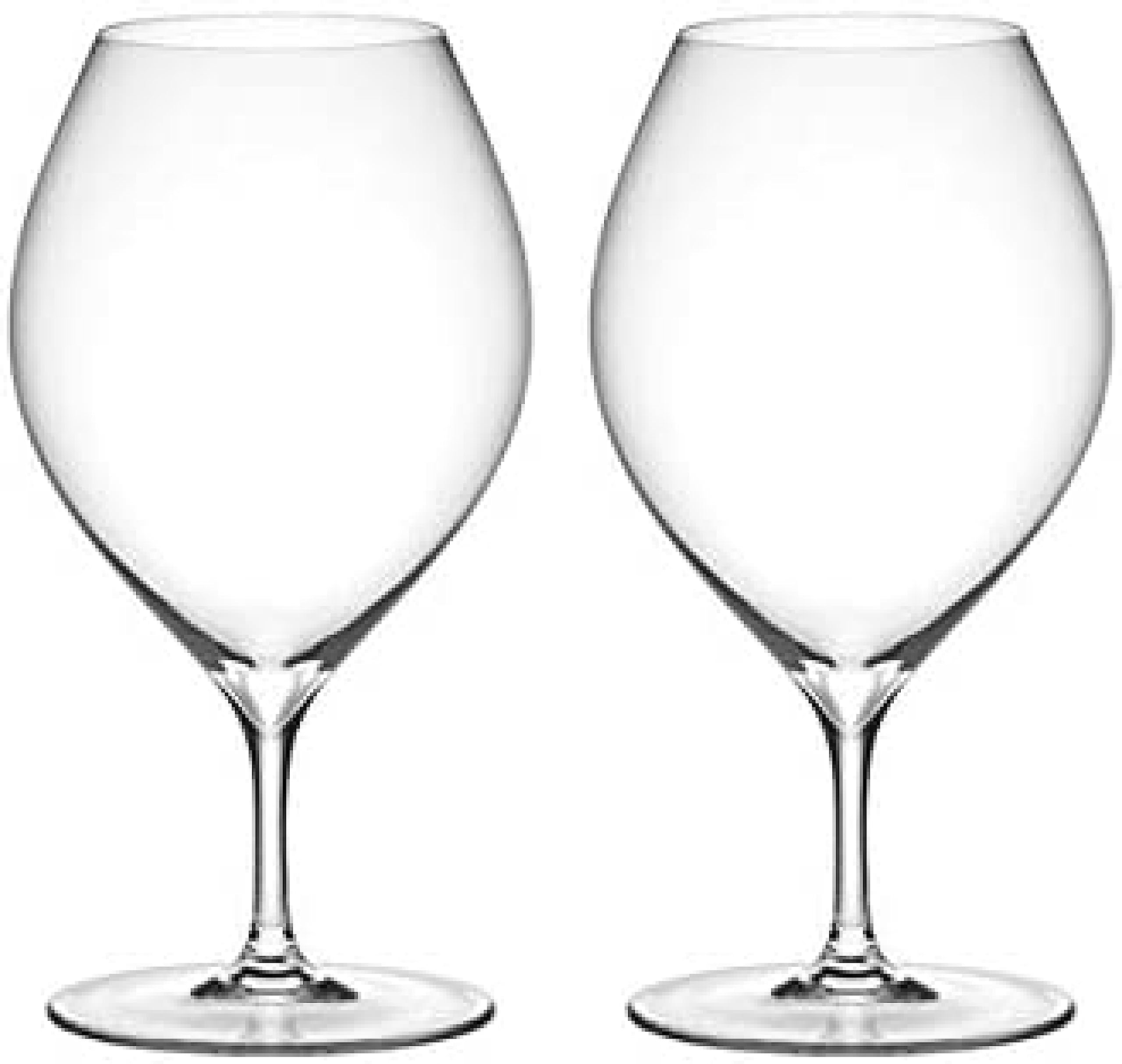 Kimura Glass Piccolo 15oz Wine Glass Set of 2 Thin Rim Pair Japan