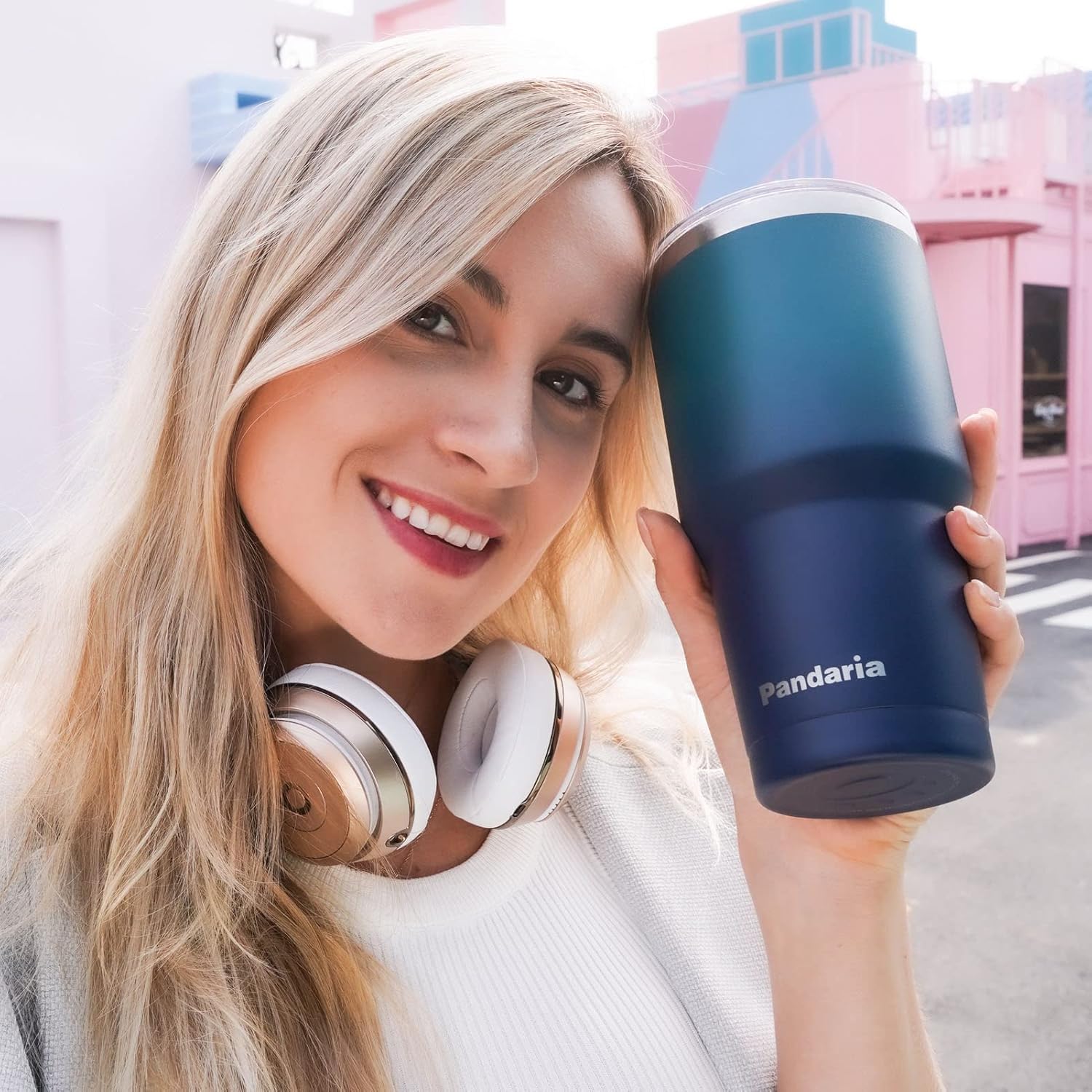 30 oz Tumbler Cup with Lids and Straws, 100% Leak-Proof, Cupholder Friendly Insulated Cup with Straw, Double Wall Powder Coated Stainless Steel Tumbler, Ideal Gift for All Occasions (Boss) - Image 6