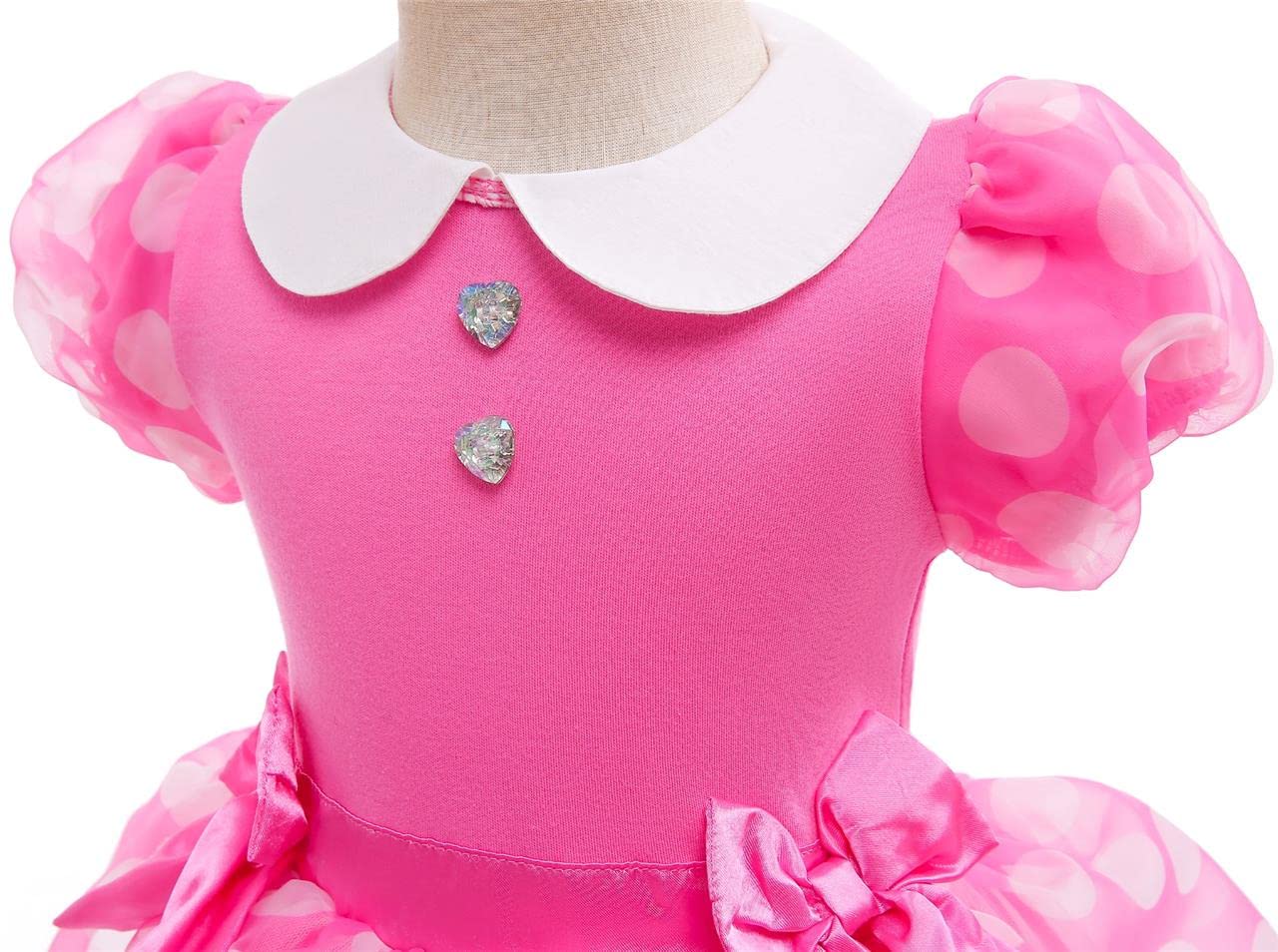 Lito Angels Disfraz de Carnaval de Princesa para Bebé Niñas Body Mono Mamelucos Onesie Vestido con Diadema - 4
