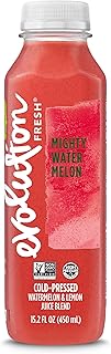 Evolution Fresh Mighty Watermelon, 100% Cold-Pressed Watermelon & Lemon Juice Blend, Natural Source of Hydration,15.2 Fl Oz