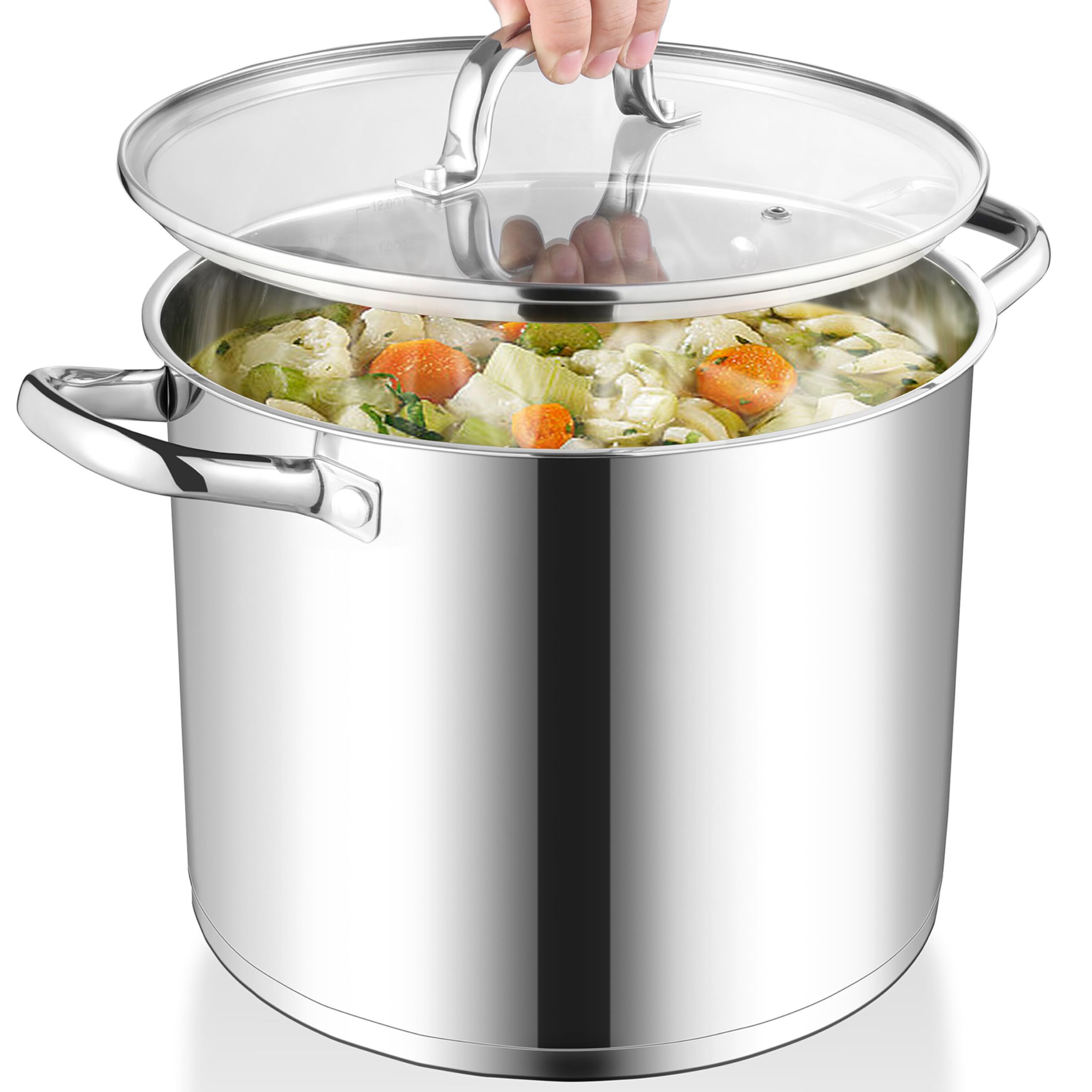 Herogo 12-Quart Stainless Steel Stock Pot