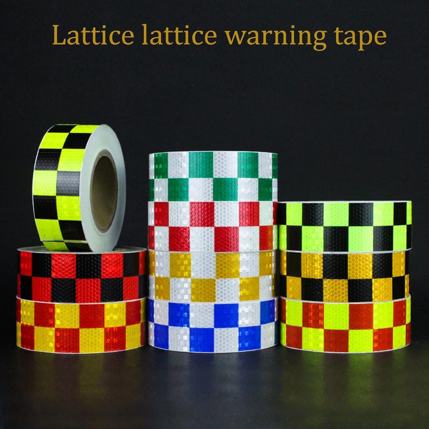 Warnung Band, 2 Zoll x 82 Fuß Reflektorbänder 10 Farben Reflektierendes Warnband, Sicherheitsband for den Außenbereich, hohe Viskosität, wasserdicht, lichtbeständig, langlebig(Red Yellow)