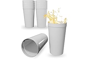 PartyPrints Reusable Blank 32 oz Plastic Cups Pack of 10