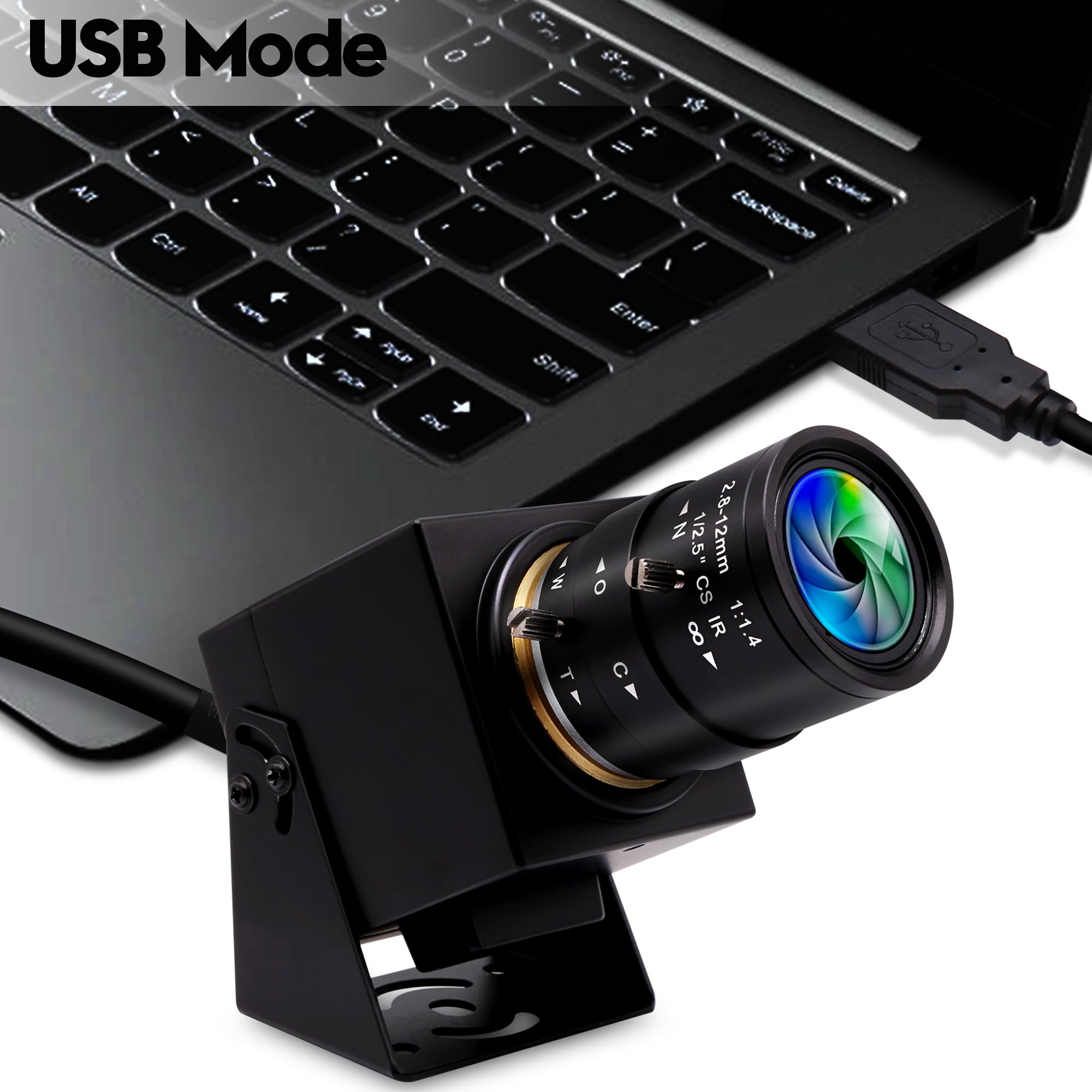 IFWAETR USB HDMI 4K Cámara USB Webcam para Streaming Live Streaming 30FPS 4X Lente con zoom óptico USB HDMI Salida simultánea Cámara de primer plano Cámara PC Plug and Play para Linux