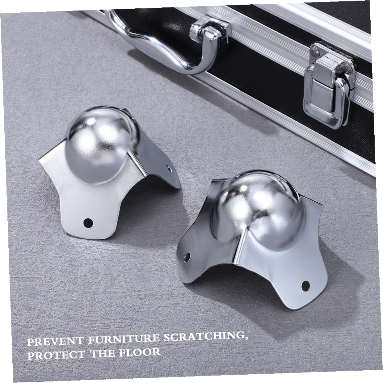 Protezione Angoli per Flight Case in Ferro 12 Pezzi, Copertura Angoli Sagomata a Sfera, Resistente e Facile da Usare per Custodie da Trasporto e Valigie