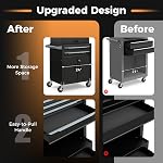 IRONMAX Rolling Tool Chest, 2-in-1 Widened Heavy Duty Steel 6-Drawer Tool Cabinet with Lockable Top Toolbox & 4 Universal Wheels, Detachable Tool Box Organizer for Garage Warehouse Repair Shop, Black