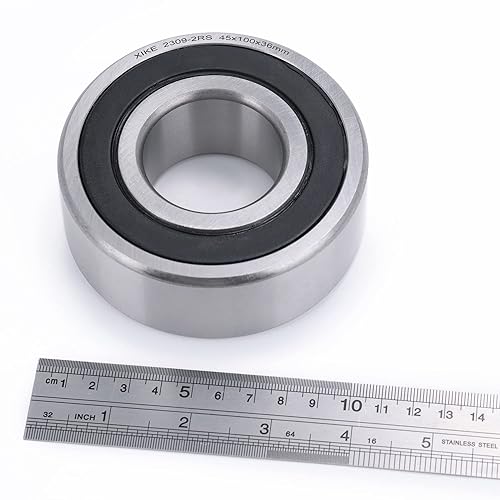 Miniatura 24 de XIKE 1 Pcs 2204-2RS Sealed Self-Aligning Ball Bearings 20x47x18mm, Lubricated and Chrome Steel Fits