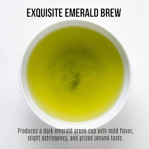 Miniatura 4 de Den's Tea  Fukamushi Sencha Shizuoka  Té verde japonés I Hoja suelta (3.5 oz100g - Paquete de 1)