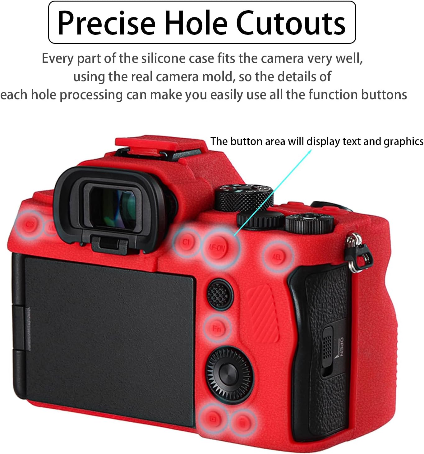 Easy Hood A7RV Camera Case for Sony Alpha 7R V A7RV 7RM5 DSLR Camera(Red) image 2