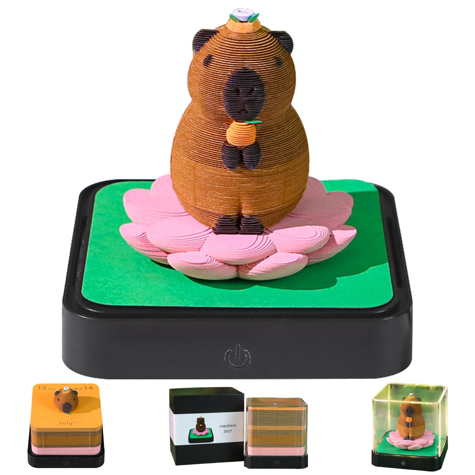 3D Calendar 2027, Time Piece Calendar 2027 (Lavasa Kapibara)