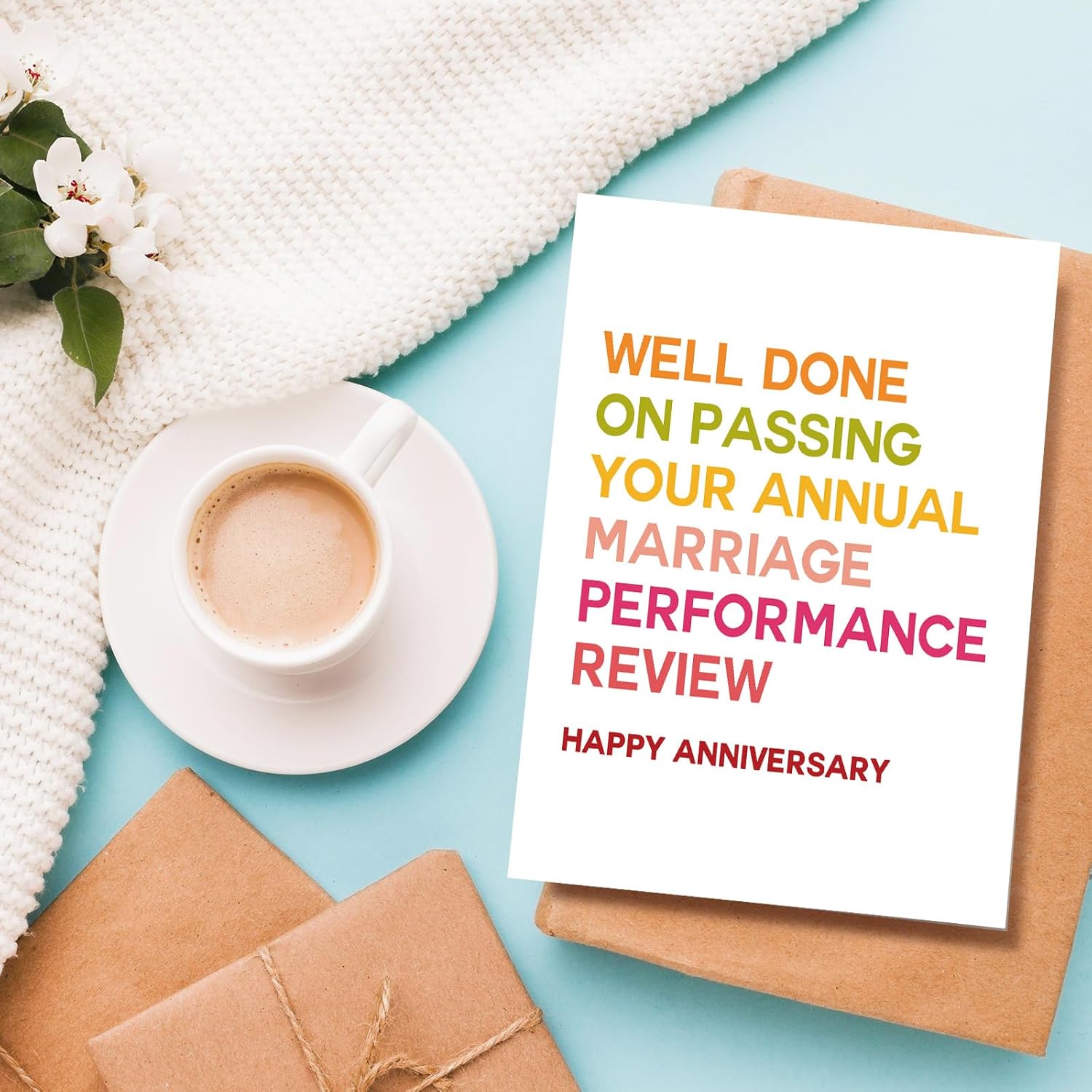 Funny Anniversary Card for Husband Wife Boyfriend Girlfriend, Anniversary Card for Couple, Passing You Annual Performance Review - Image 5