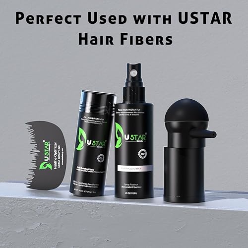 Miniatura 8 de USTAR Spray de fijación de fibra de construcción de cabello 4oz Caoba,Negro -,Marrón oscuro,Gris,Rubio claro,Marrón claro,RUBIO MEDIO,Marrón