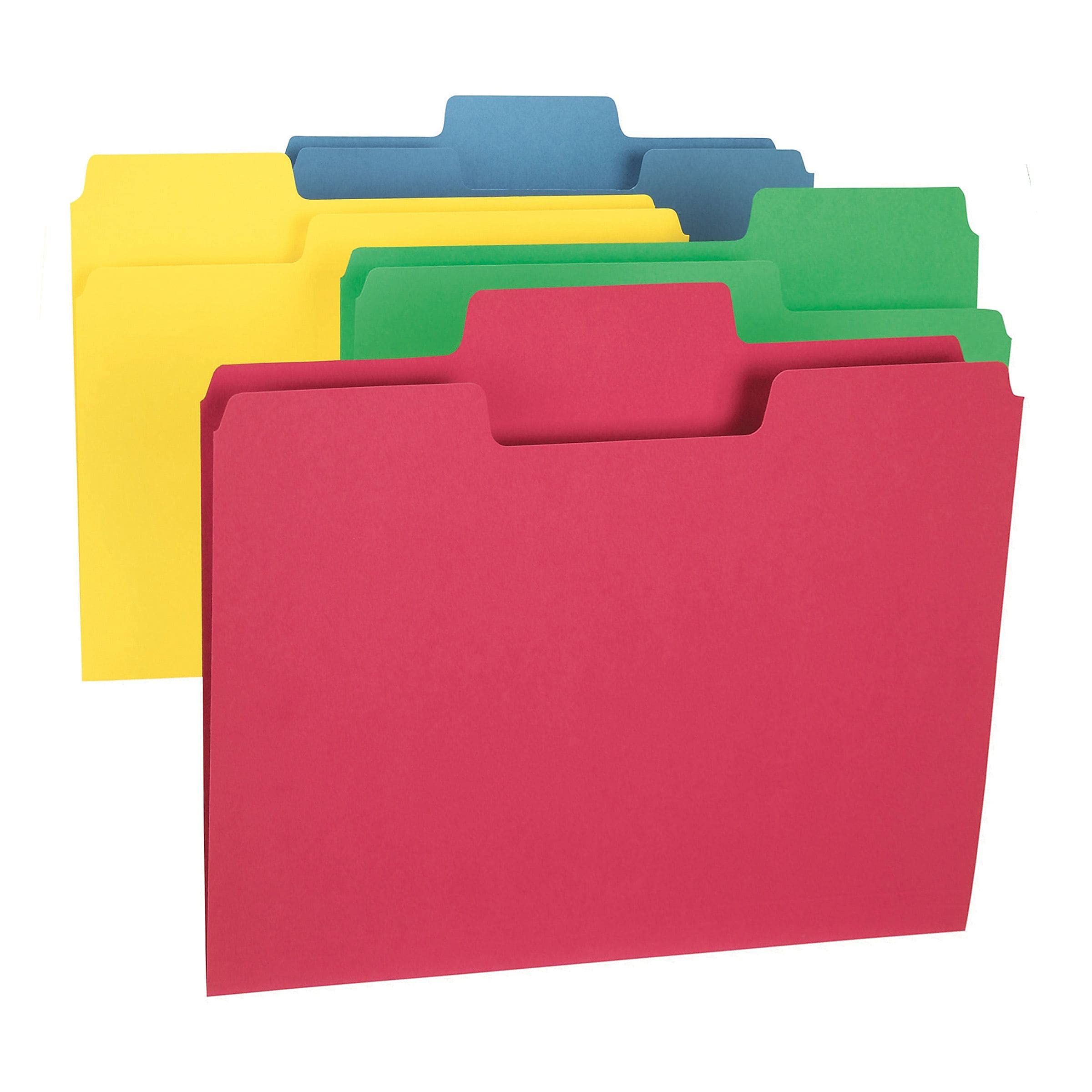 Smead SuperTab File Folder, Oversized 1/3-Cut Tab, Letter Size, Assorted Primary Colors, 24 per Pack (11956) - Image 3