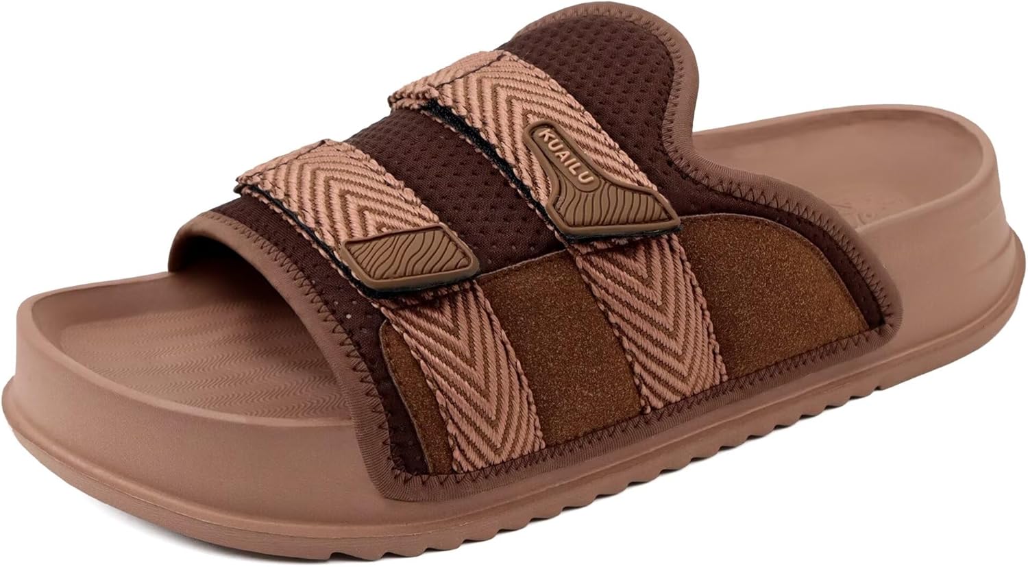 KuaiLu Mens Orthotic Sandals Comfortable Arch Support Fabric Sandal Slippers Shoes Man Casual Summer Cushion Slides Slip On Indoor Outdoor - Ultra-soft Comfort Fit Footbed - Image 8