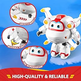Super Wings 5 Transforming Astro Airplane Action Figure - Fun Toy for Kids Ages 3+ (White)
