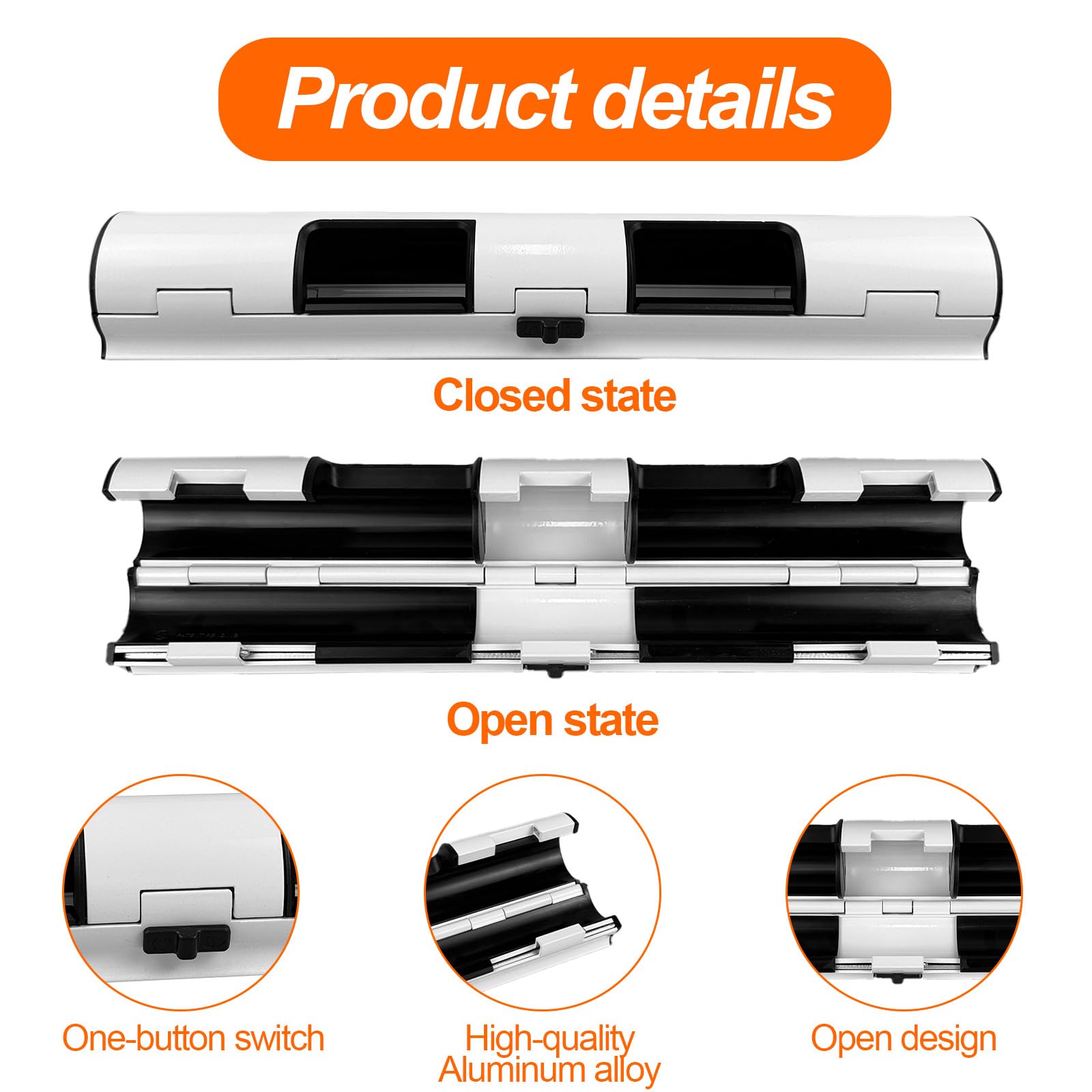 White Patio Door Security Lock, Professional French Door Security Lock - Image 2
