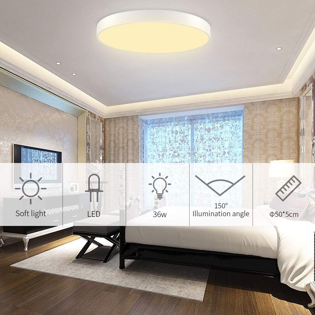 Top Brands Viugreum LED Flush Mount Ceiling Light, 72W 4320 Lumens Square Panel Light, 3000K (Warm White) Downlights Lighting Fixture for Kitchen, Hallway, Bathroom, Stairwell