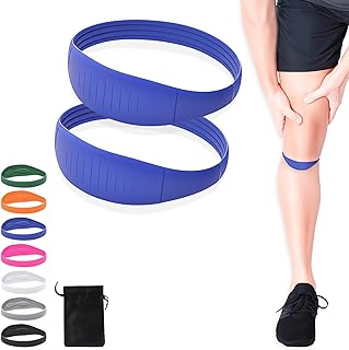 COOLSET Patella Band Knee Strap - 2 Pack Patellar Tendon Support Strap for Knee Pain Relief - Non-Slip Knee Brace for Jumper’s Knee, Tendonitis, Basketball, Running - Men, Women, Youth w/ Travel Bag (Blue)