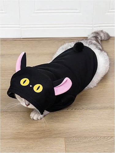 Miniatura 3 de QWINEE Sudadera con capucha para perro de cerdo, abrigo cálido para cachorro, sudadera para Navidad, Halloween, disfraz de perro, ropa de invierno