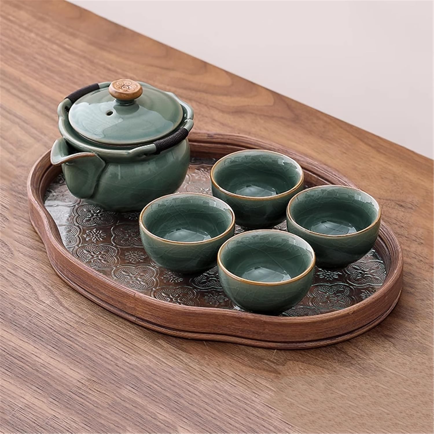 Ru Kiln Chinese Tea Set – 1 Teapot 2 Cups for Home Brewing-set5