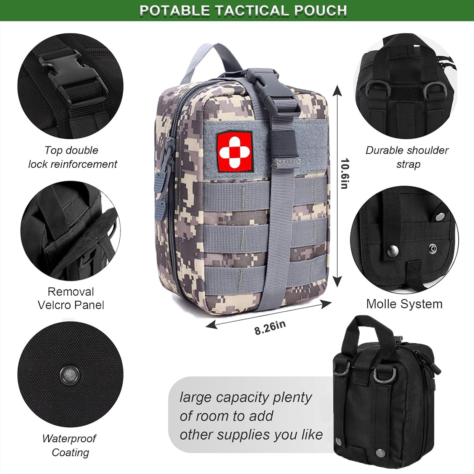 Kit Sopravvivenza, kit di emergenza per esterni per Campeggio Escursionismo Avventura