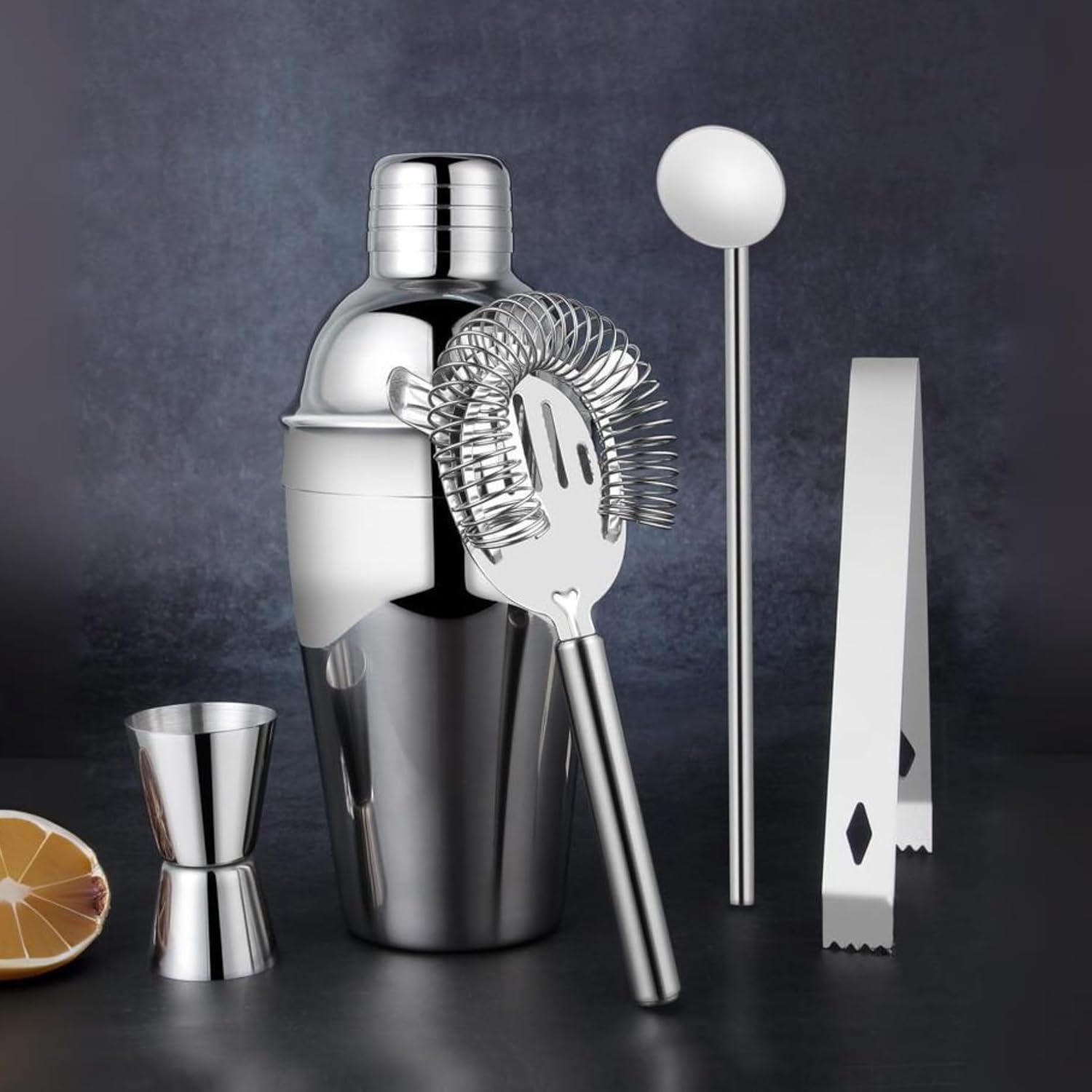 Set de Coctelera Profesional Bartender Kit 5 Piezas 550ml