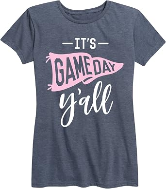 Instant Message - Its Gameday Yall - Womens Short Sleeve Graphic T-Shirt