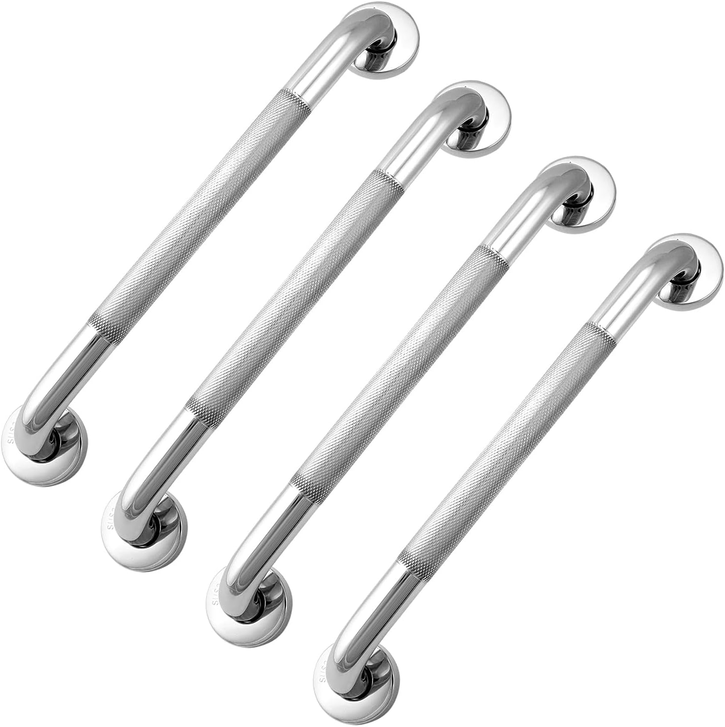 Amazon.com: QWORK Shower Grab Bars, 4 Pack 16" Anti-Slip Bathroom Grab Bar, 304 Stainless Steel ...