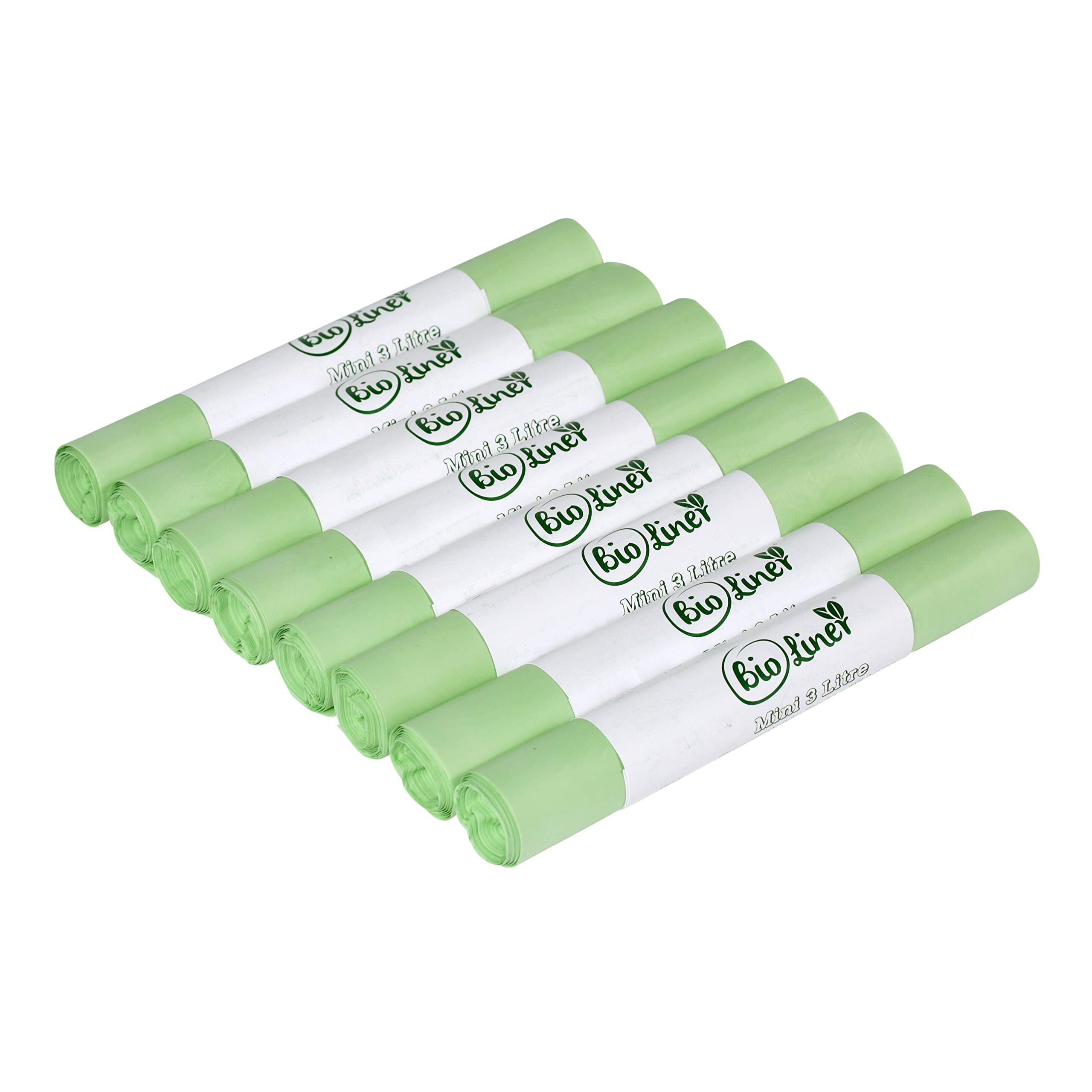 200 x Mini 3L Compostable Caddy Bags – Small Kitchen Food Waste Bins