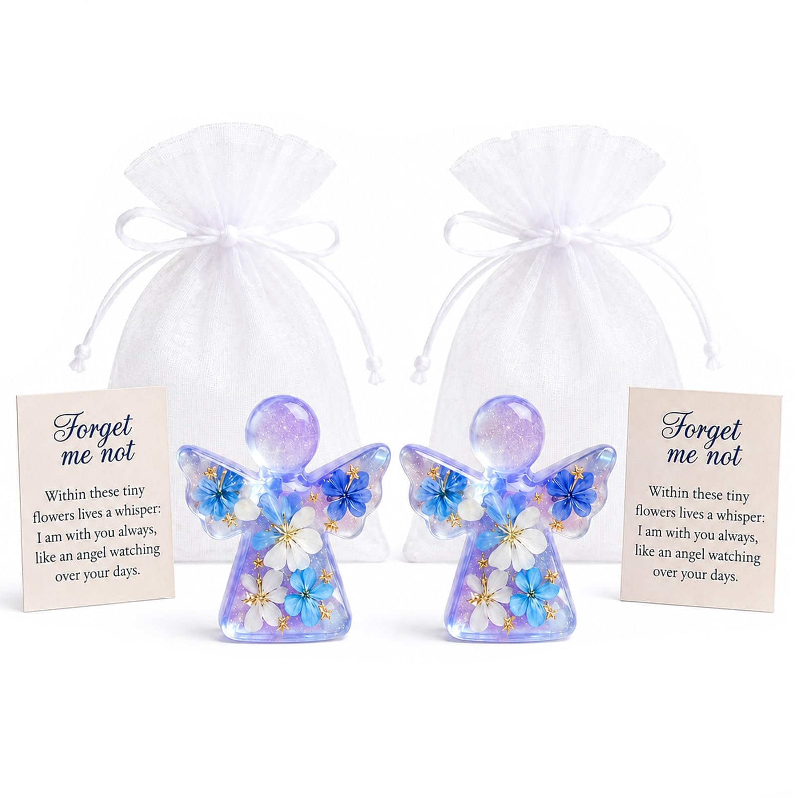 2 PCS Angel Keepsake, Grief Support Token, Sympathy Pocket Comfort Gift