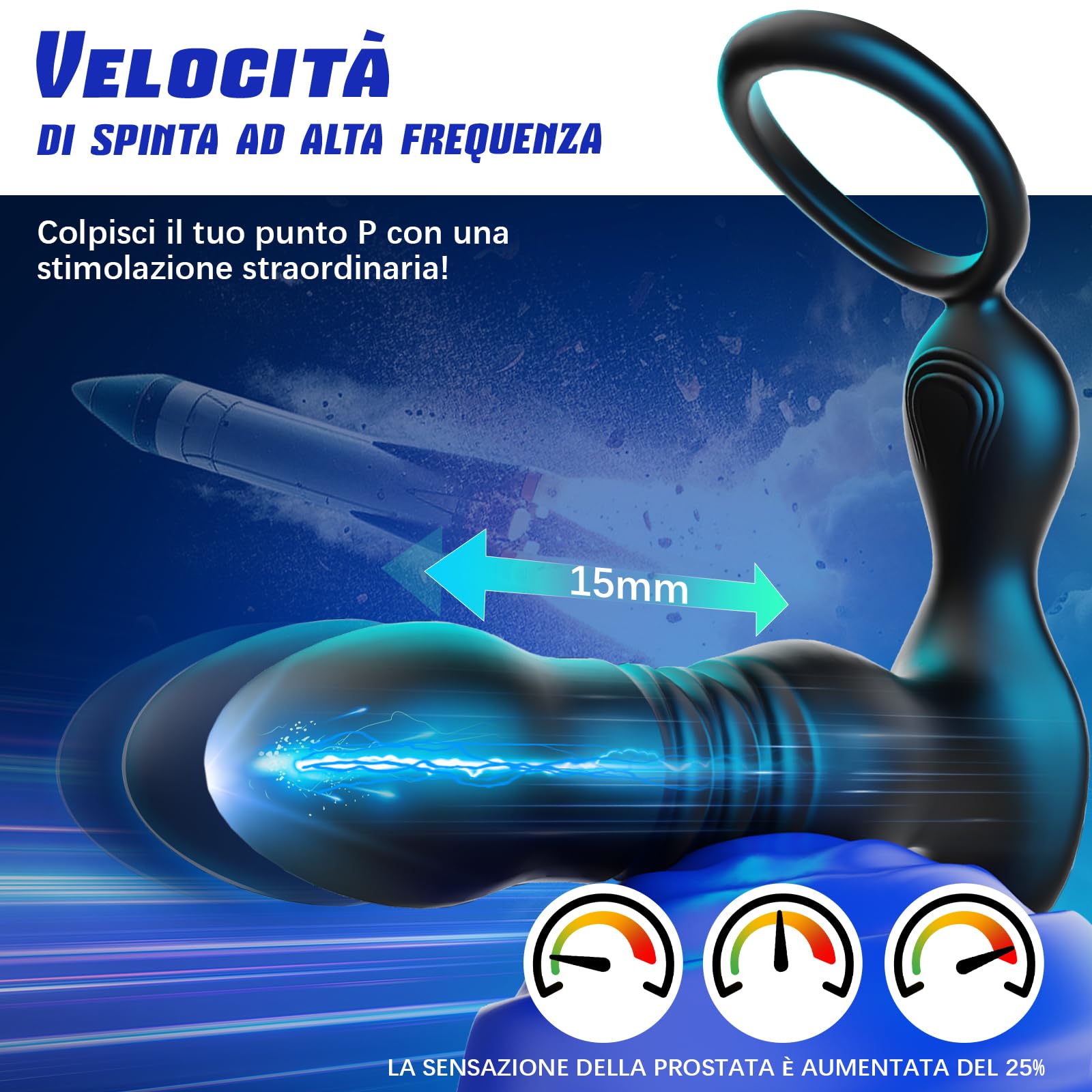 Prostata Vibratore Anale Plug Analesex con Anello per Pene, 3 in1 AI-Chat Anal Plug Vibratore per Uomo Sex Toys, Anello Vibrante per il pene con 7 Modalità, Sex Toys Uomo Plug Anale Vibrante