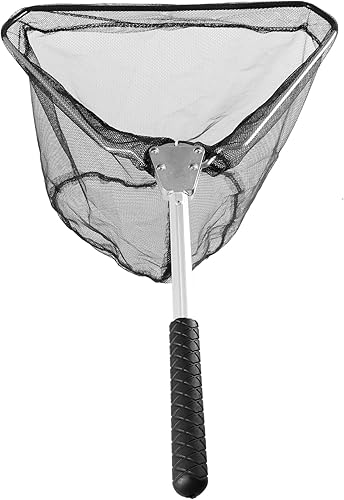 Vista 29 de RESTCLOUD - Red de aterrizaje de pesca con mango telescópico, red de pesca de agua dulce para niños, hombres y mujeres, se extiende hasta 40-63