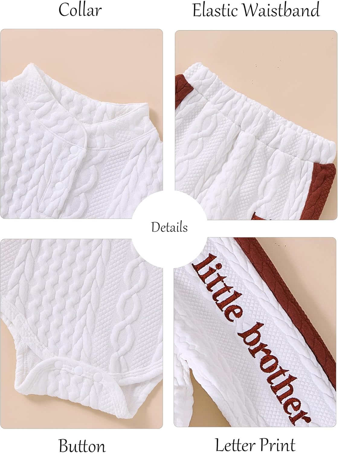 Newborn Boy Outfits Knit Long Sleeve Romper Pants Set Fall Winter Baby Boy Clothes 0 3 6 9 12 Months - Image 5