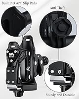 Vista 2 de Portavasos Extra Grande para Motocicleta ATV, Soporte Ajustable para Bebidas para Botella de Agua de 1.9 – 3.6", Jaula Universal Antirrobo