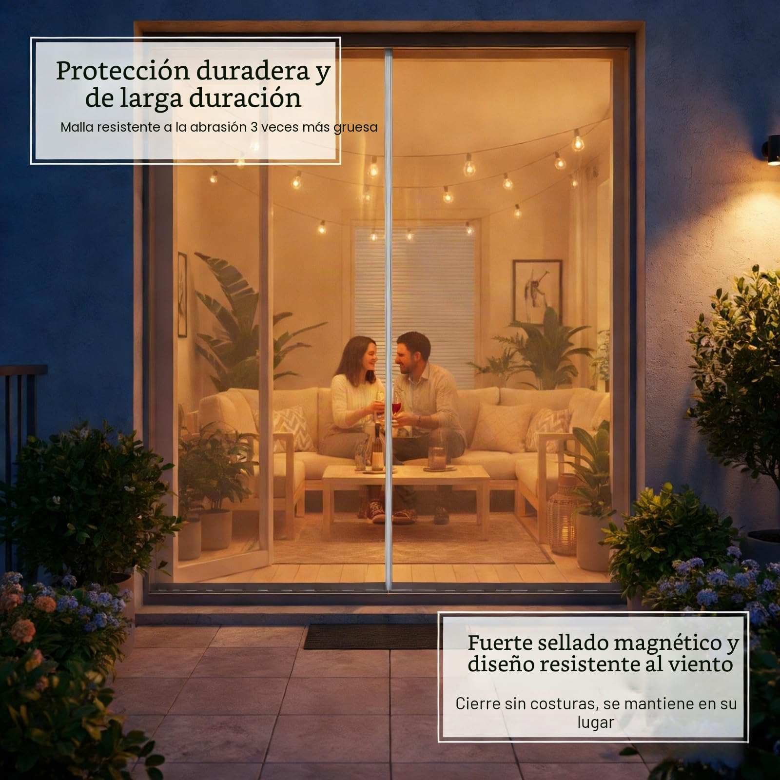 Mosquitera De Garaje, Mosquitera Puerta Magnetica Puerta De Garaje, Cortina Para Puertas De Garajes, Cortina De Pantalla Resistente Manos Libres Para Garajes, Porche(Blanca,488 x 213 cm(16 x 7 ft))