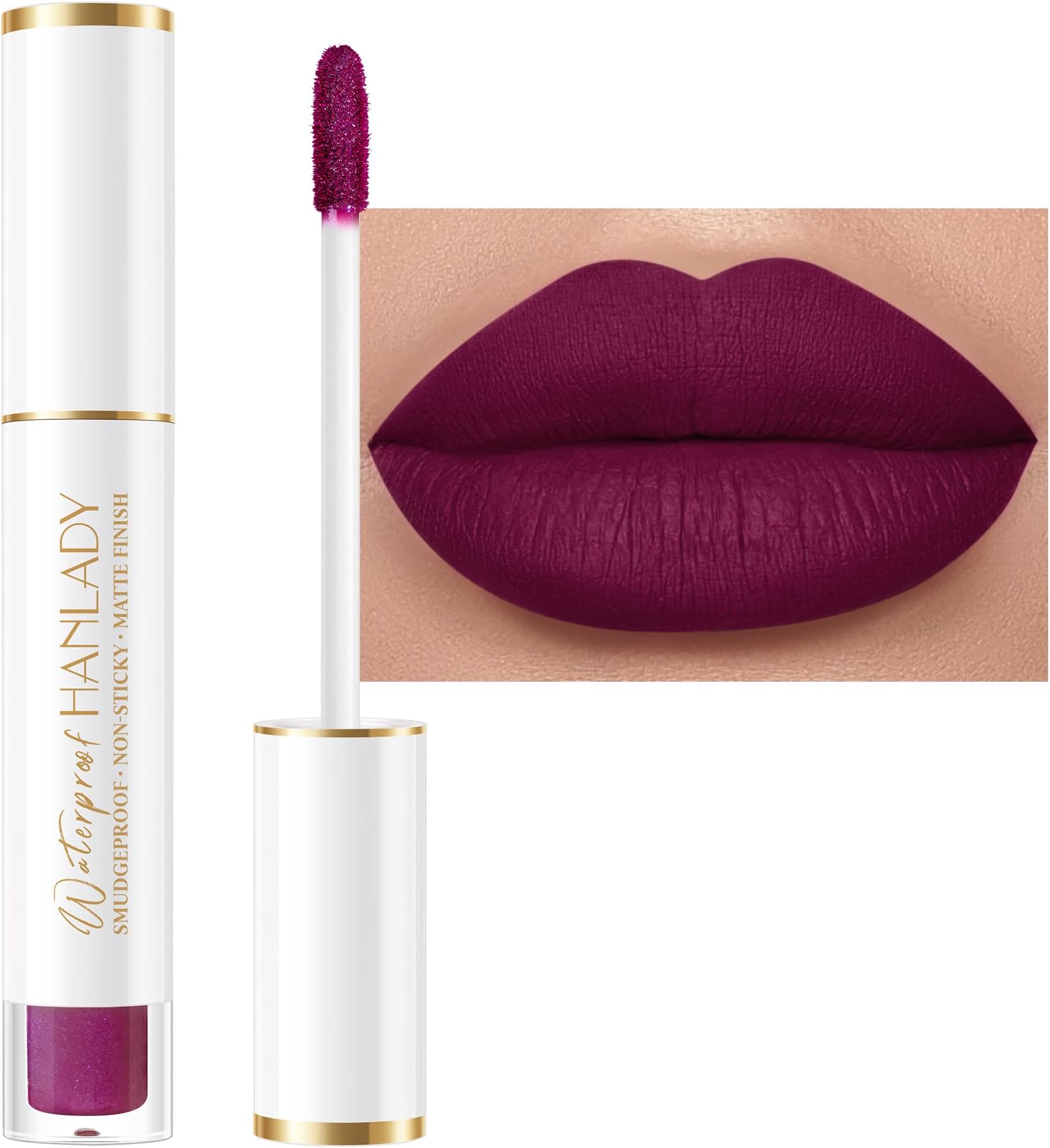 Cranberry Lipstick Long Lasting Lipsticks for Women Pigmented Smudgeproof Transferproof Vegan Cruelty Free Dark Purple Lip Makeup, A66 Jazzberry