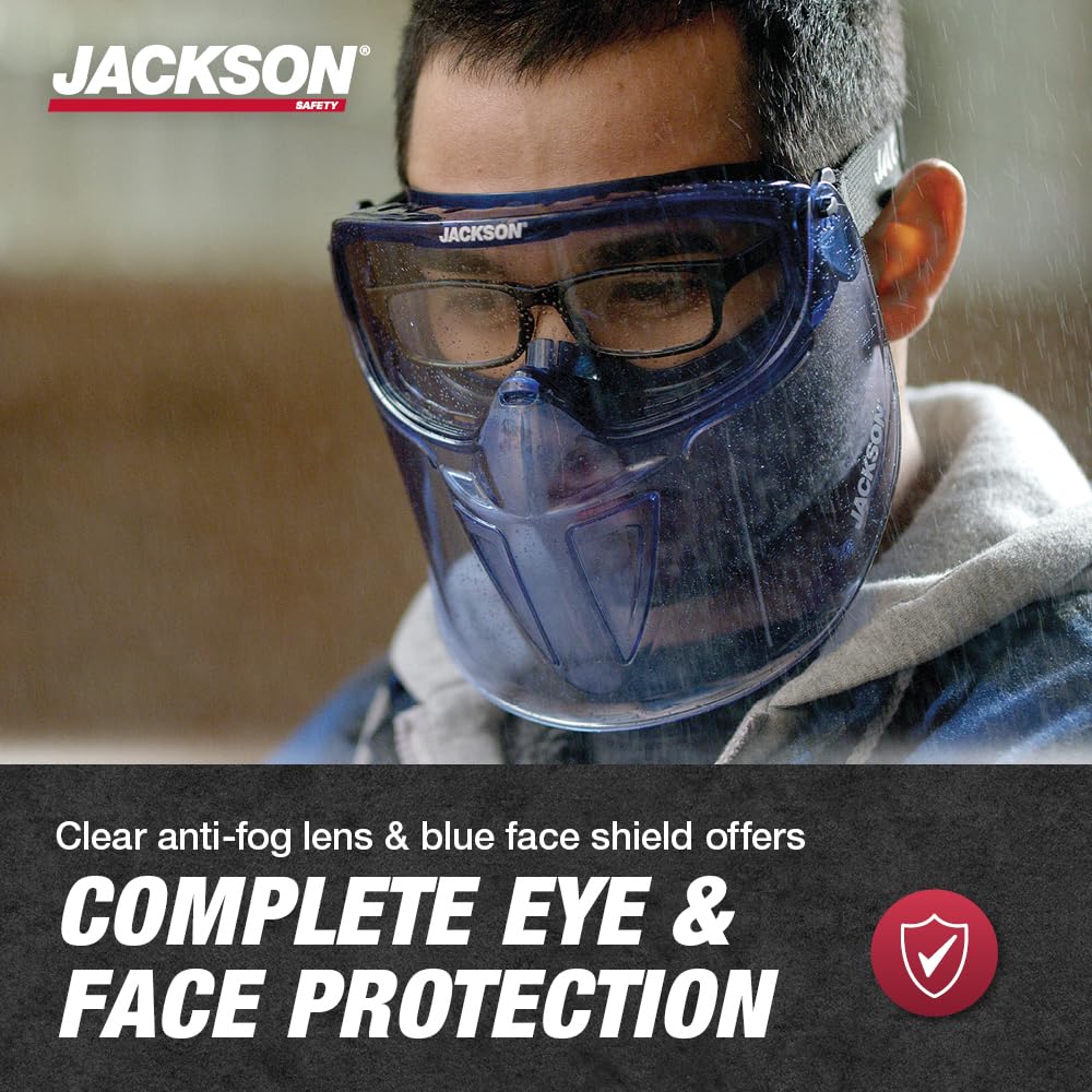 Jackson Safety Goggles with Face Shield - ANSI Z87.1 -2