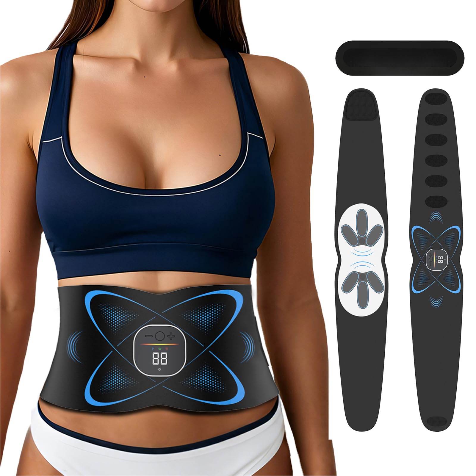 Ab Stimulator Muscle Toner, Abs Stimulator Abdominal Massage Belt Black — Amazon image 2