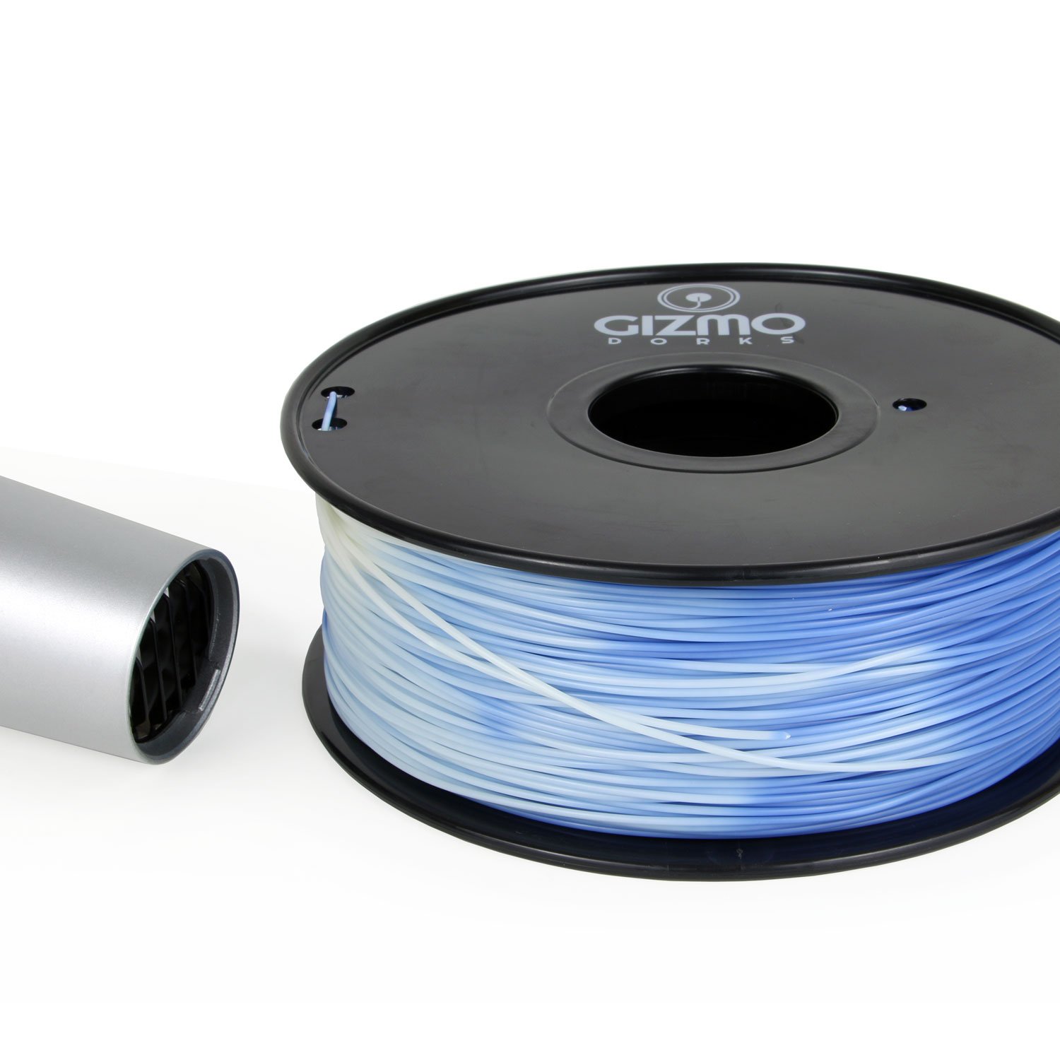 Gizmo Dorks3mm PLA Filament, 1 kg for 3D Printers, Color Change Blue to White