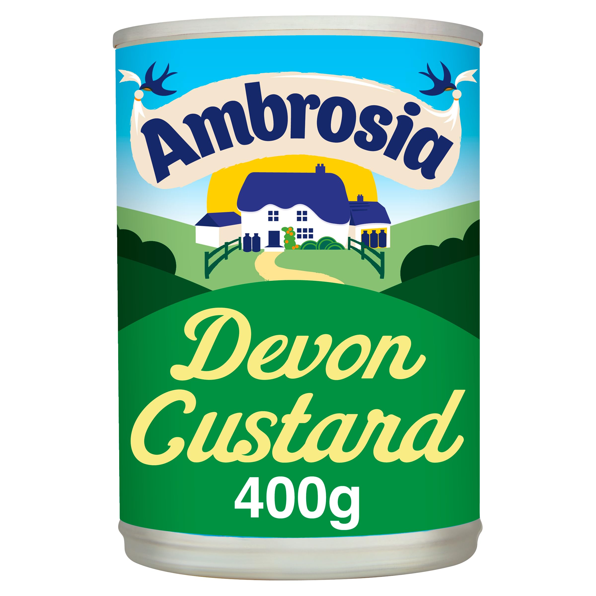 Ambrosia Devon Custard, Original Recipe, Creamy Ready-to-Eat Dessert, 400 g Can (Pack of 1)